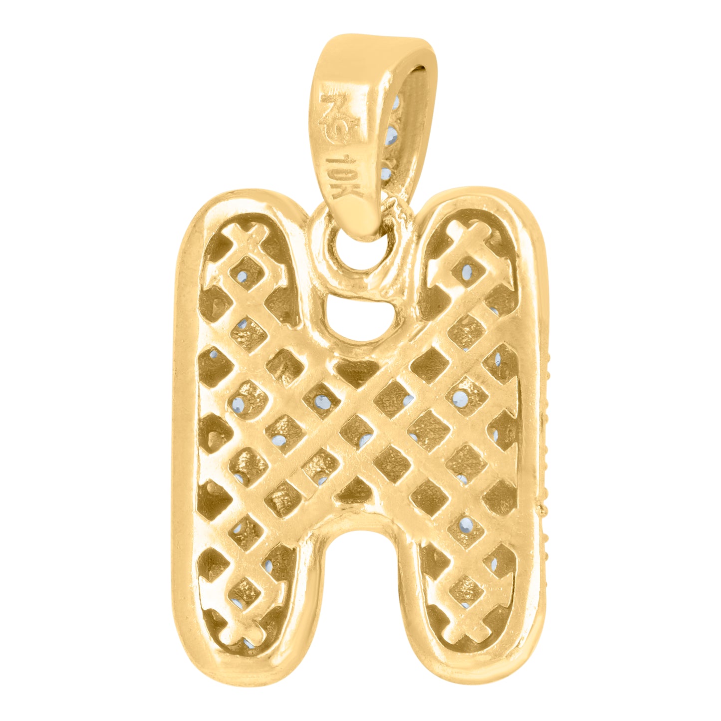 10Kt Gold Initial Letter Pendant "H"