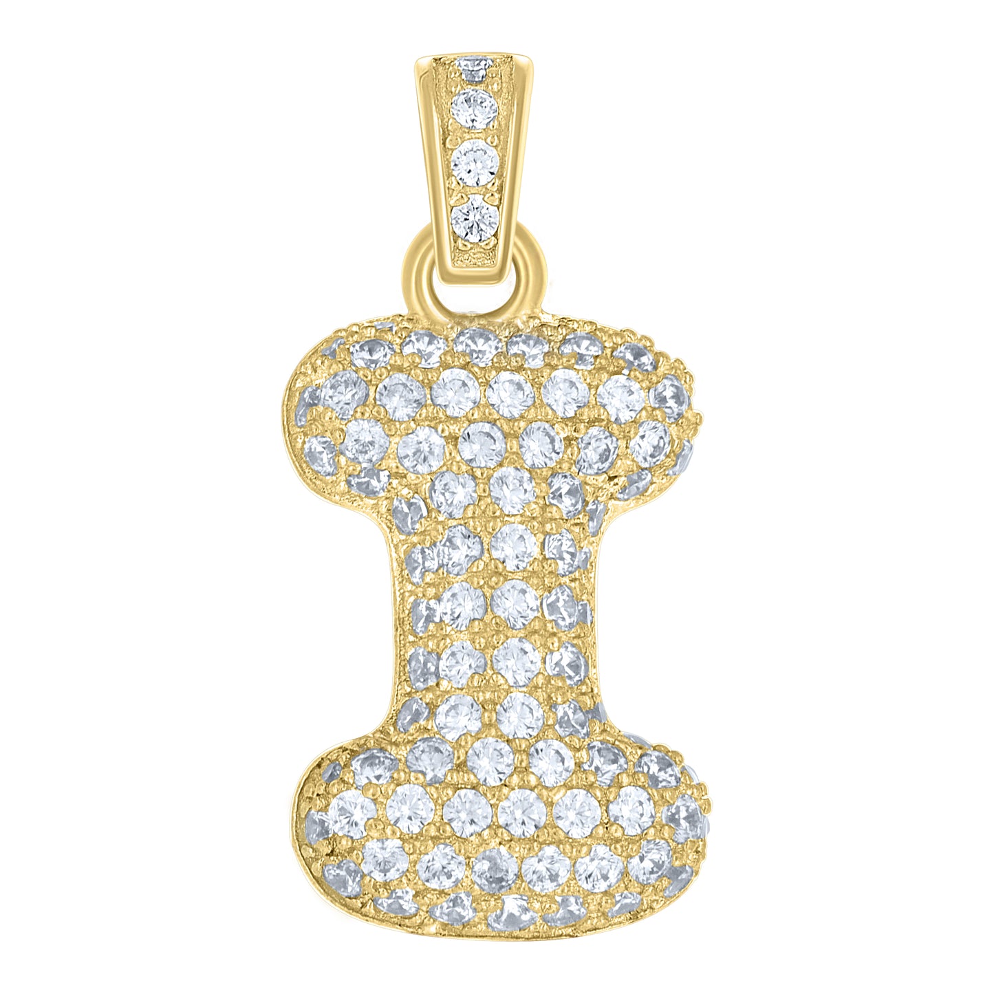 10Kt Gold Initial Letter Pendant "I"