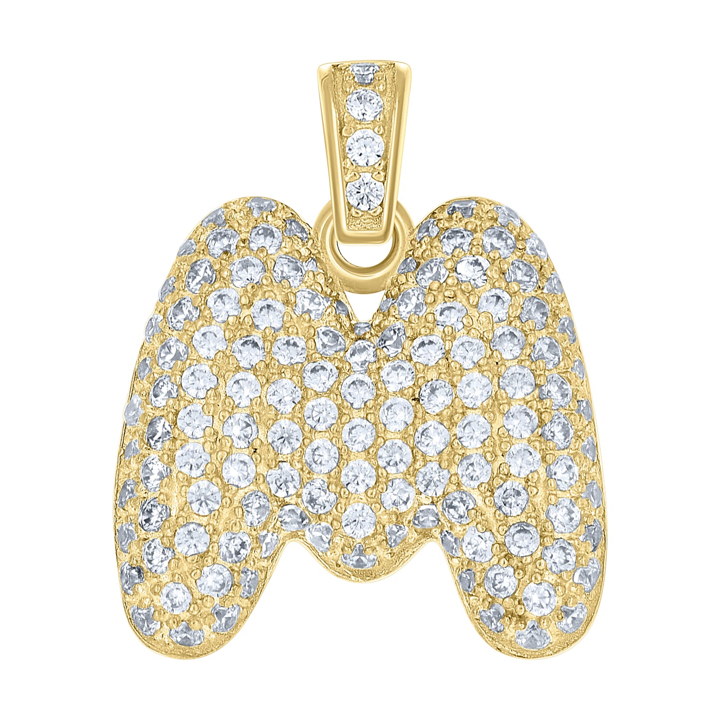 10Kt Gold Initial Letter Pendant "M"
