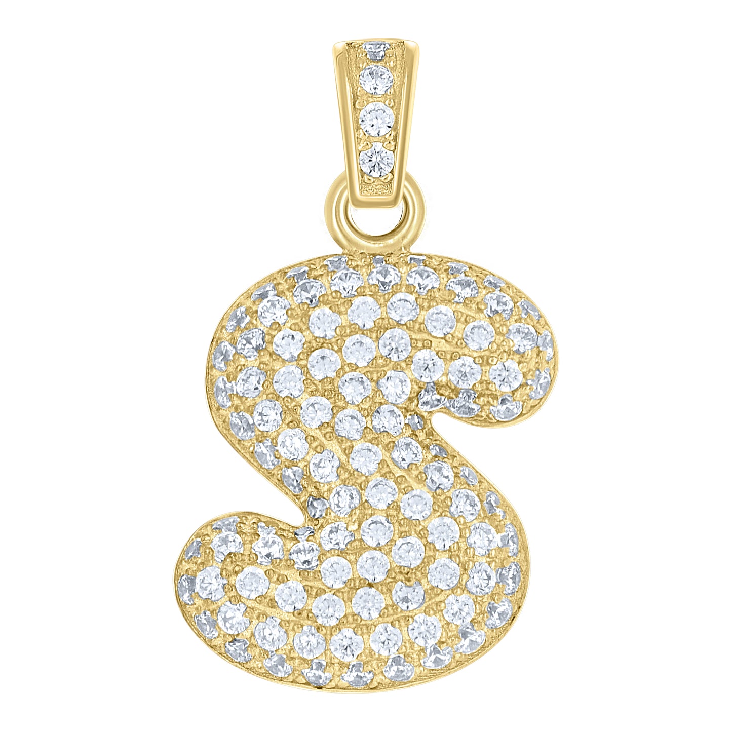 10Kt Gold Initial Letter Pendant "S"