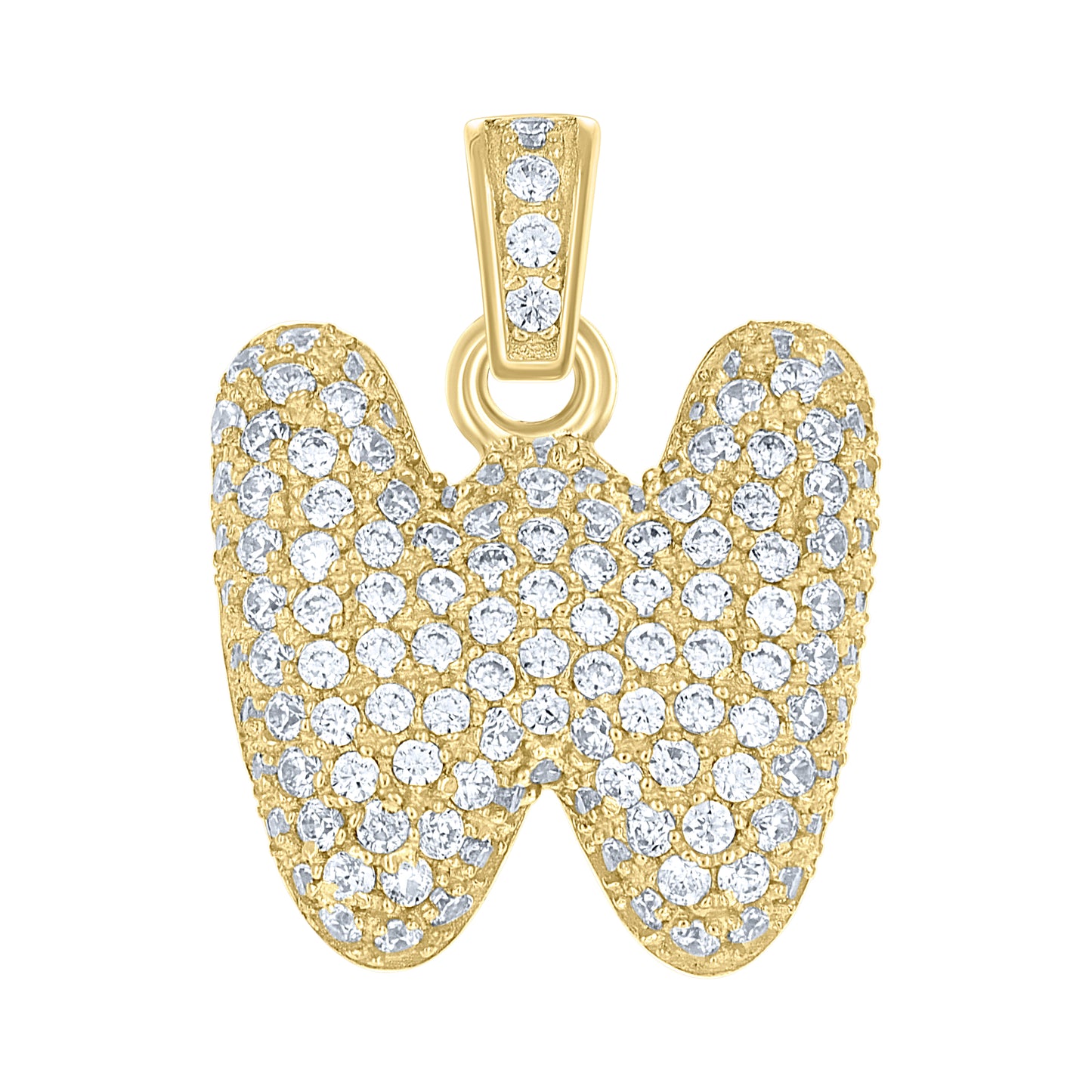 10Kt Gold Initial Letter Pendant "W"