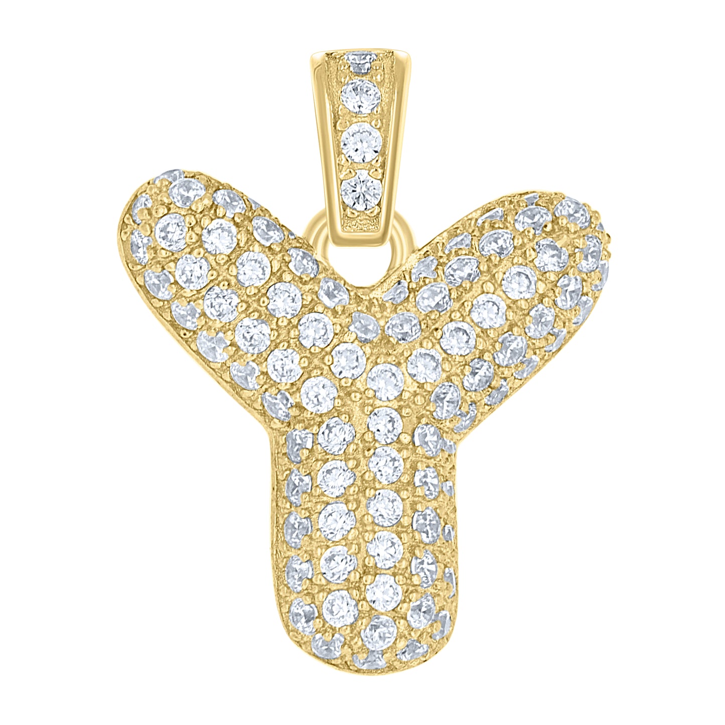 10Kt Gold Initial Letter Pendant "Y"