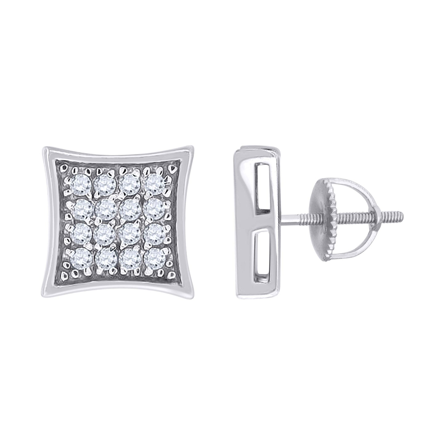 Silver Micro-Pave Cz Earring