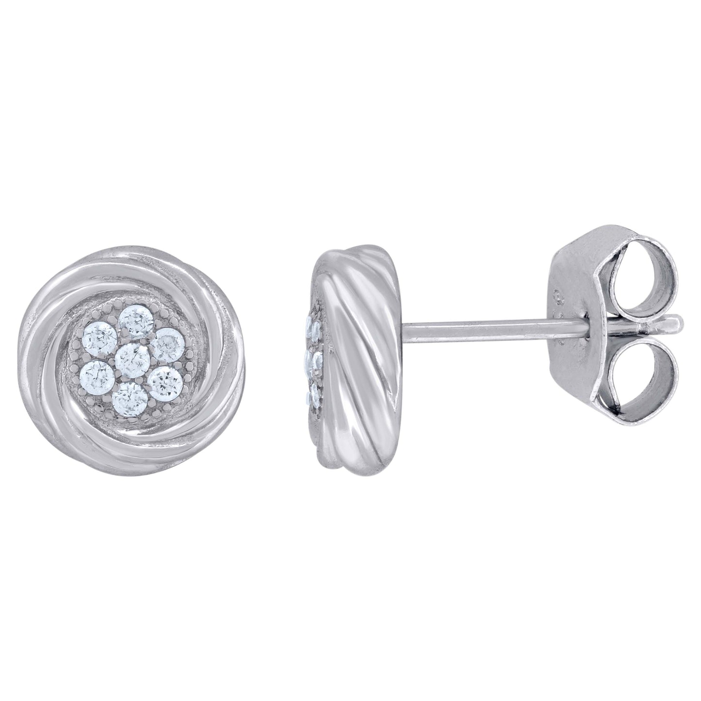 925 Sterling Silver & Cz Earring