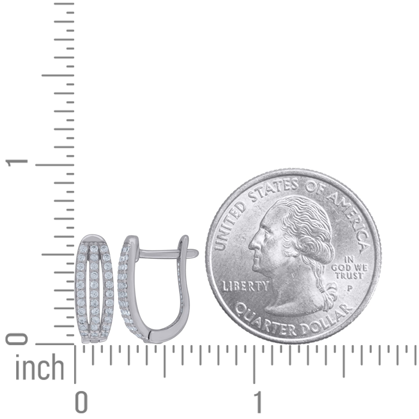 925 Sterling Silver & Cz Earring