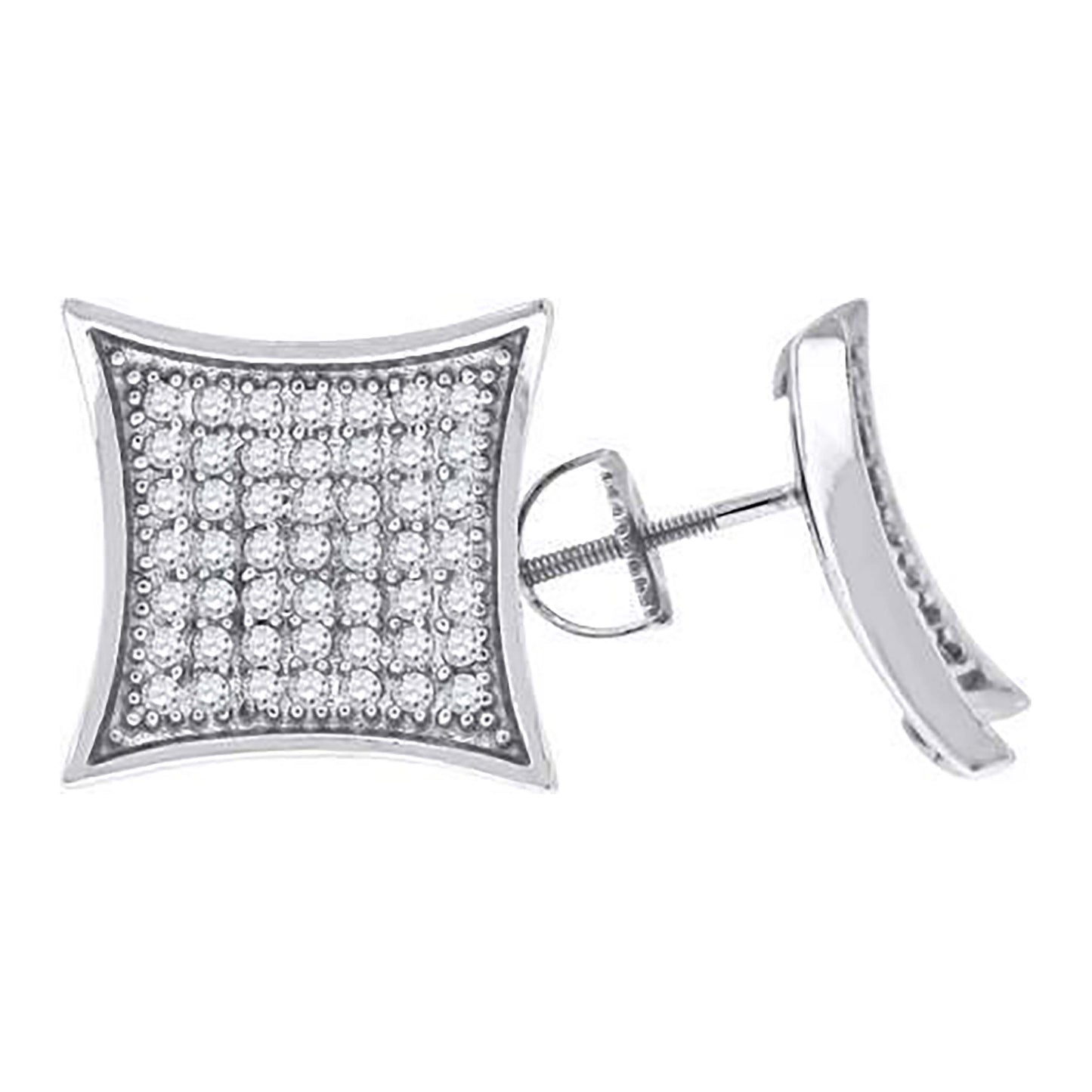 Silver Micro-Pave Cz Earring