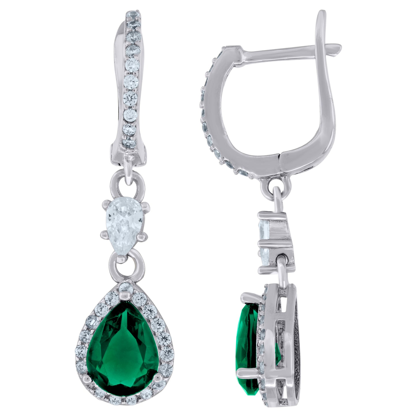 925 Sterling Silver & Cz Earring