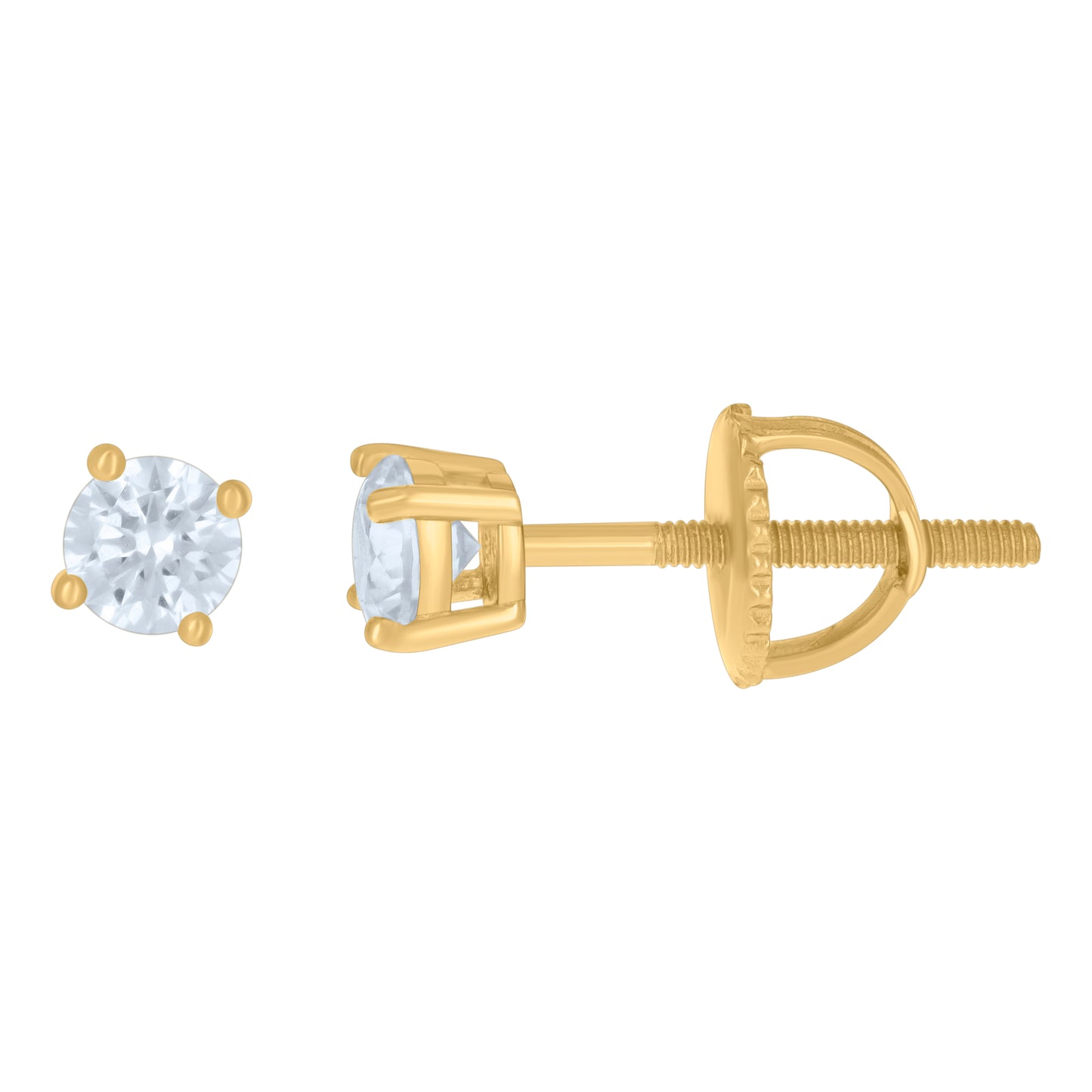 925 Sterling Silver 4mm Round Stud Earrings