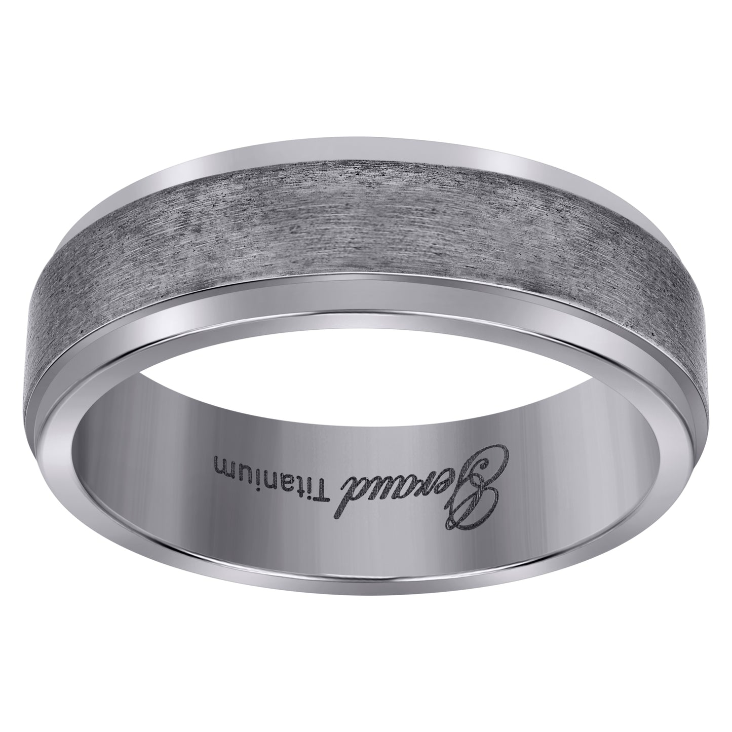 Titanium Mens Brushed Comfort Fit Wedding Band 6mm Sizes 7 - 13