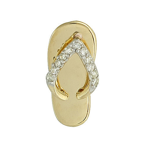 14KY 0.05CTW DIAMOND FLIP FLOP PENDANT