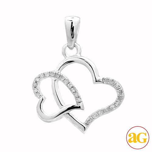 10KW 0.15CTW DIAMOND HEART PENDANT