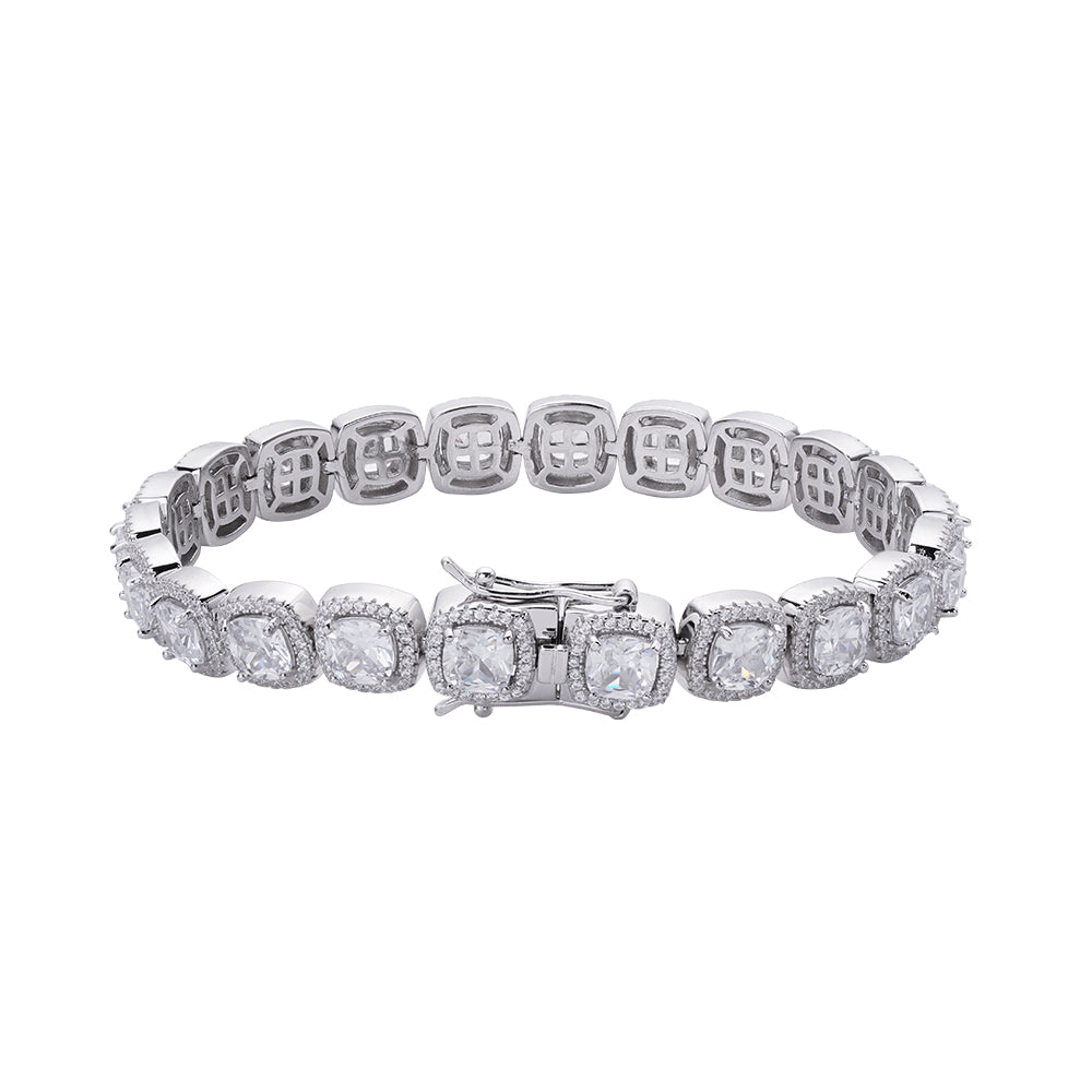 Sterling Silver Moissanite Designer Bracelet 8.25 Inch RP 25-1/6 Cttw