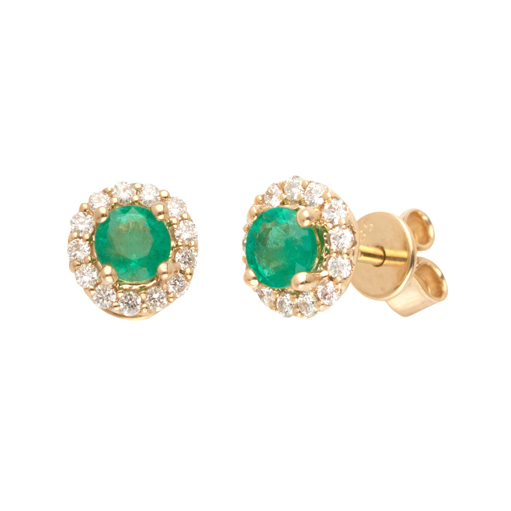 14KY 0.25CTW DIAMOND STUD EARRINGS W/
