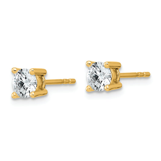 14k 3/4ct Lab Grown Diamond VS/SI+ G+ Round Comp Heavyweight Earrings