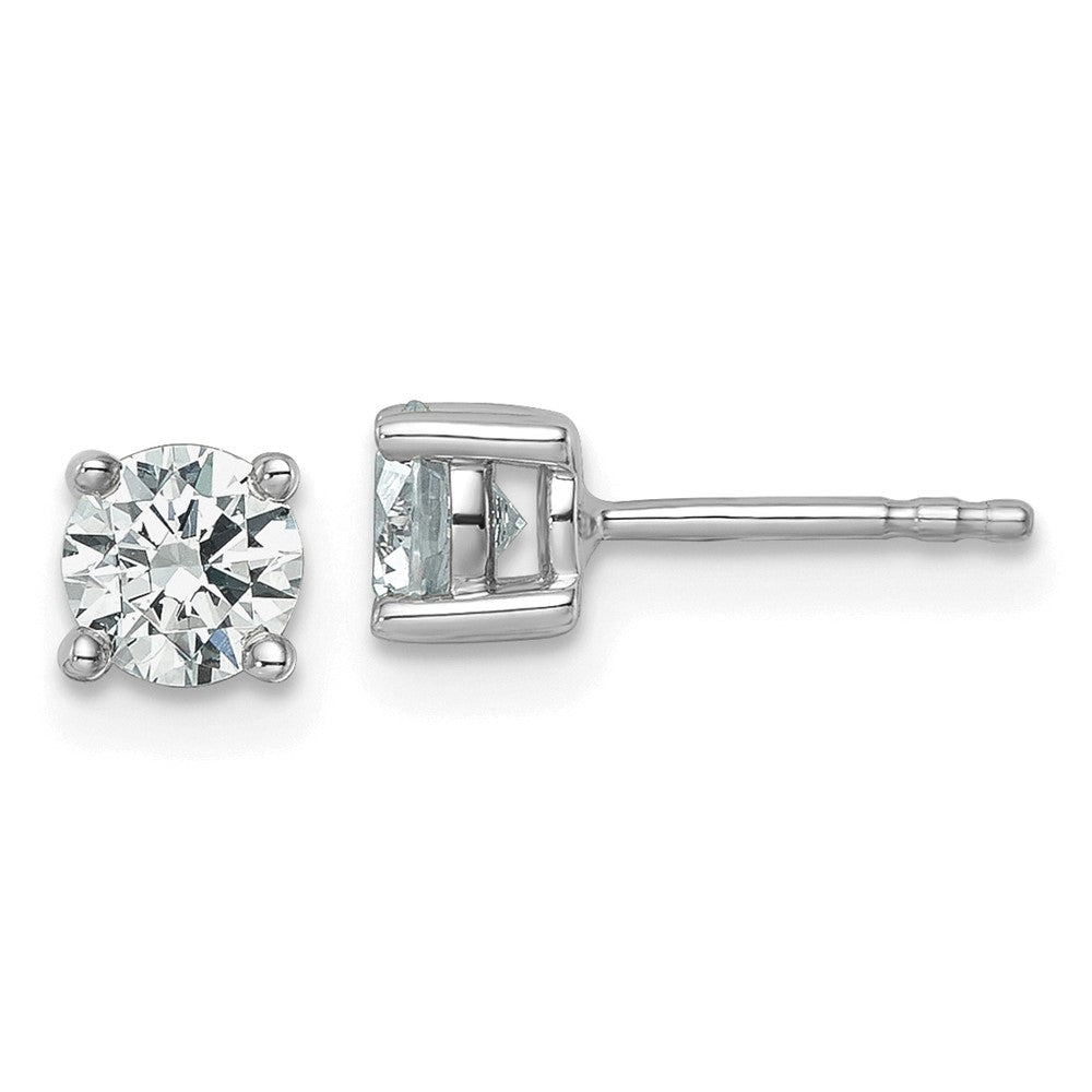 14kw 7/8ct Lab Grown Diamond VS+ F+ Round Comp Heavyweight Earrings