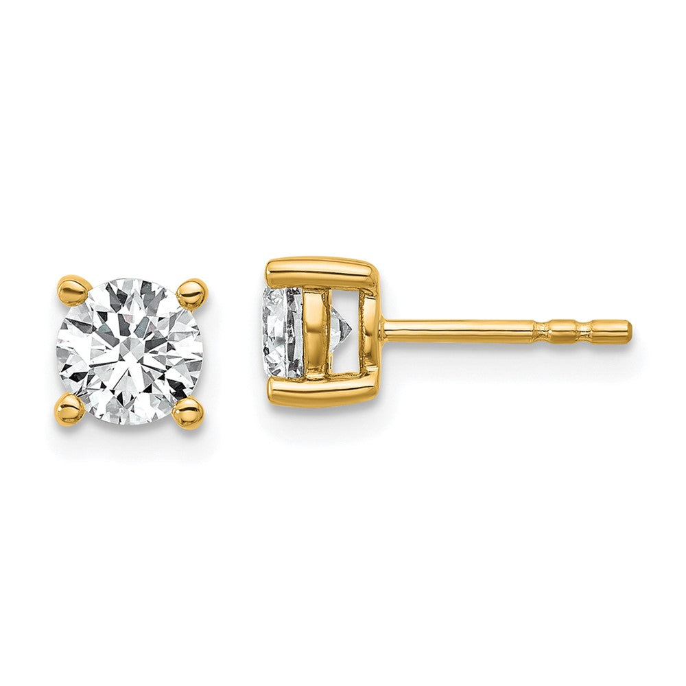 14k 1ct Lab Grown Diamond VS/SI+ G+ Round Comp Heavyweight Earrings