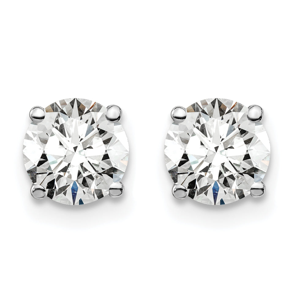 14kw 1 1/2ct Lab Grown Dia VS/SI+ G+ Round Comp Heavyweight Earrings