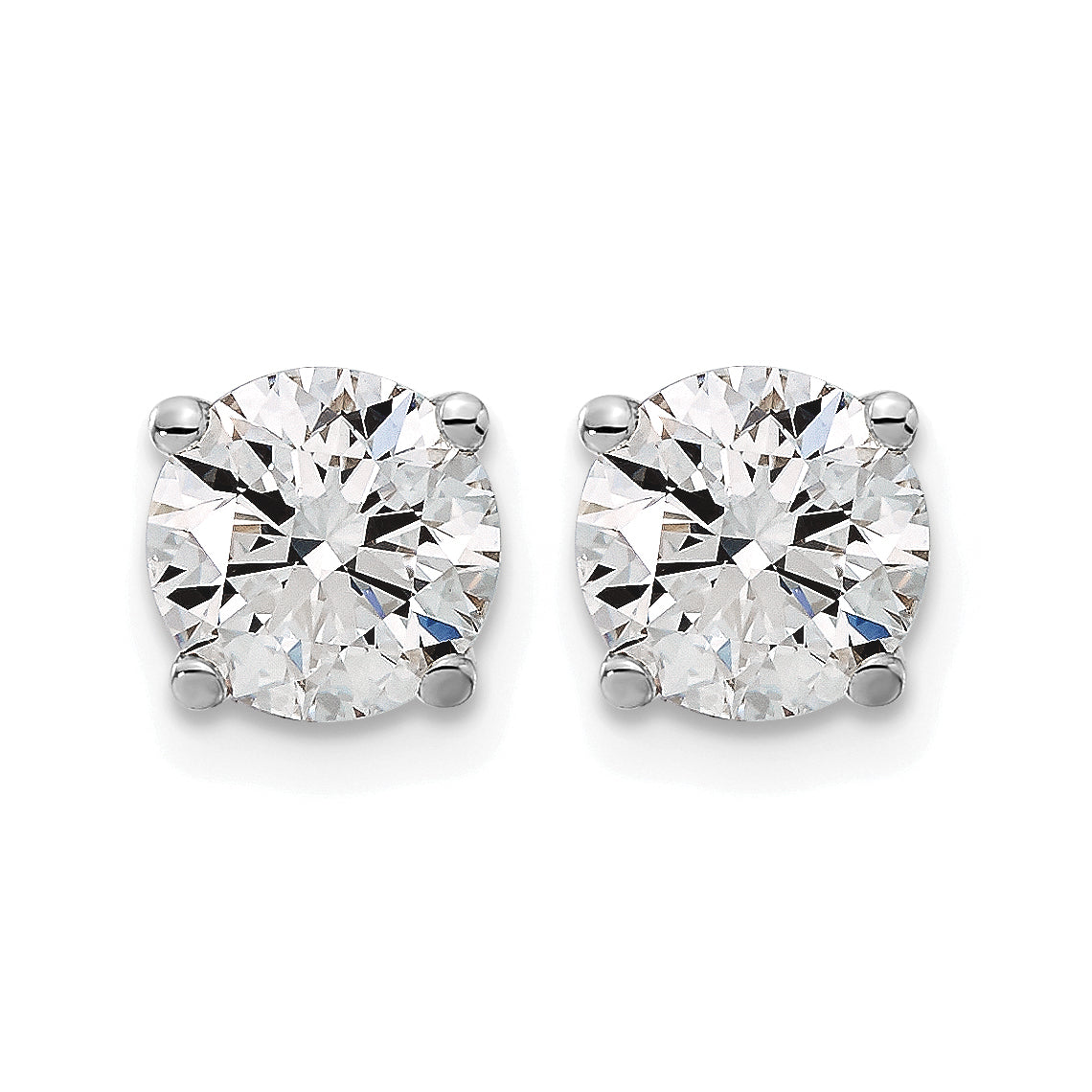 14kw 2ct Lab Grown Diamond VS/SI+ G+ Round Comp Heavyweight Earrings