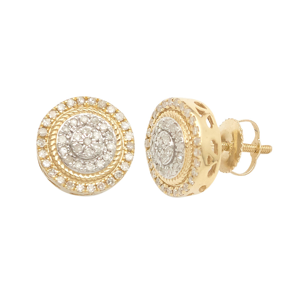 10KY 0.30CTW MICROPAVE DIAMOND CIRCLE STUD