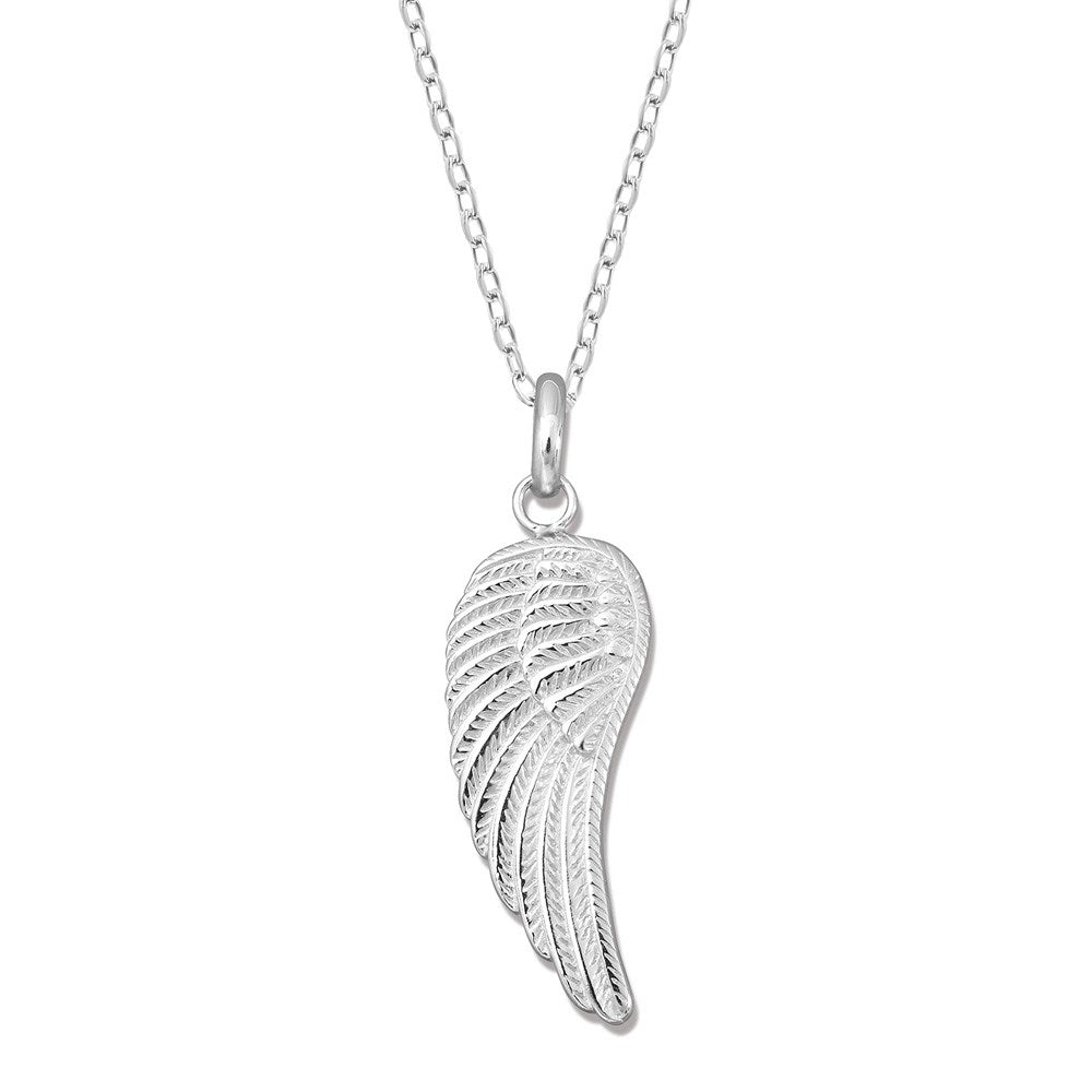 Sterling Silver, Single Angel Wing Pendant