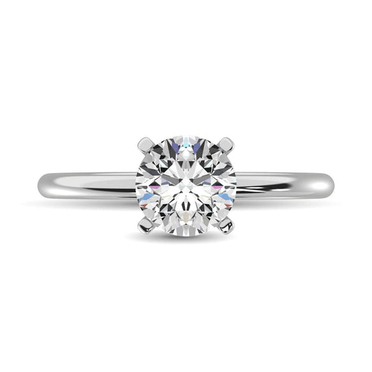 10K White Gold Lab Grown Diamond 1 Ct.Tw. Non certified HPHT VS1+ G+ Solitaire Ring (Available in 1ct to 2ct)