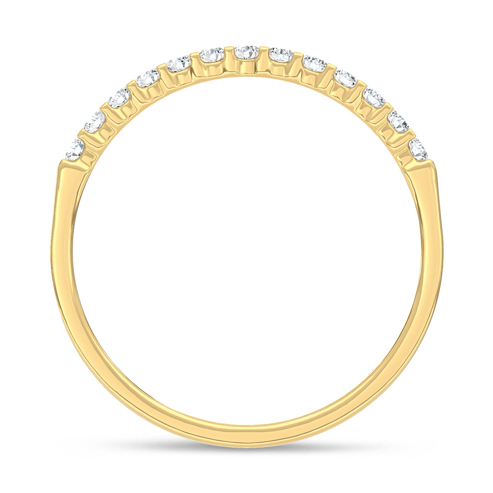 14K Yellow Gold Lab Grown Diamond 1/3 Ct.Tw. Ladies Machine Band