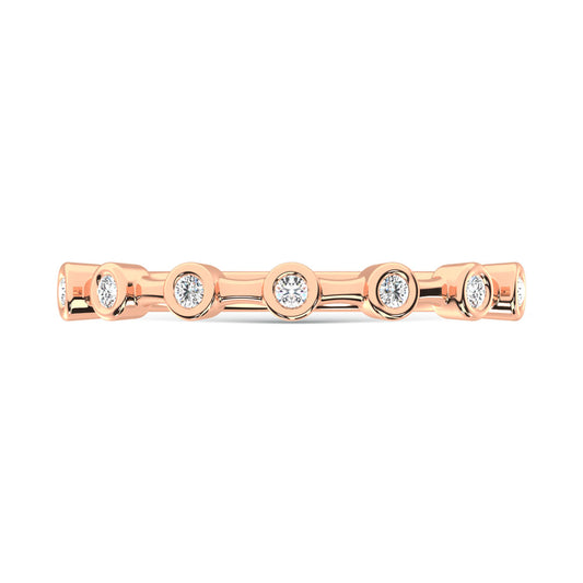 10K Rose Gold Lab Grown Diamond 1/10 Ct.Tw. Wedding Band