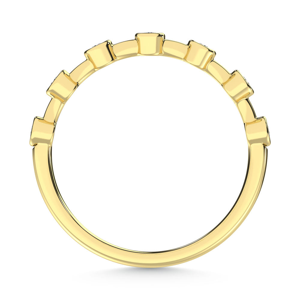 10K Yellow Gold Lab Grown Diamond 1/10 Ct.Tw. Wedding Band