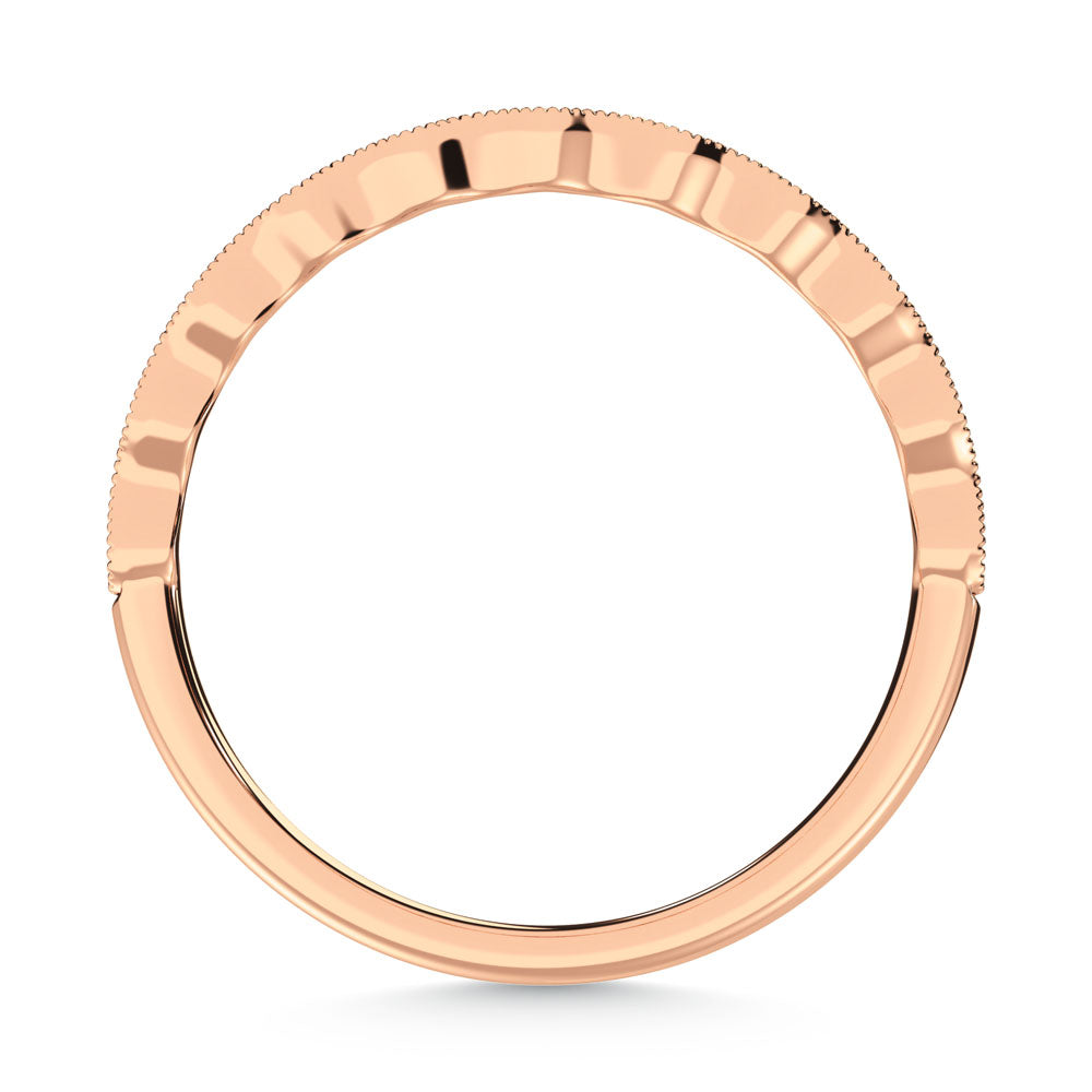 10K Rose Gold Lab Grown Diamond 1/10 Ct.Tw. Wedding Band