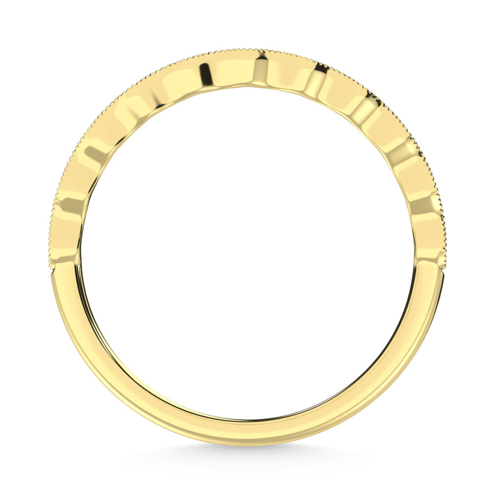 10K Yellow Gold Lab Grown Diamond 1/10 Ct.Tw. Wedding Band