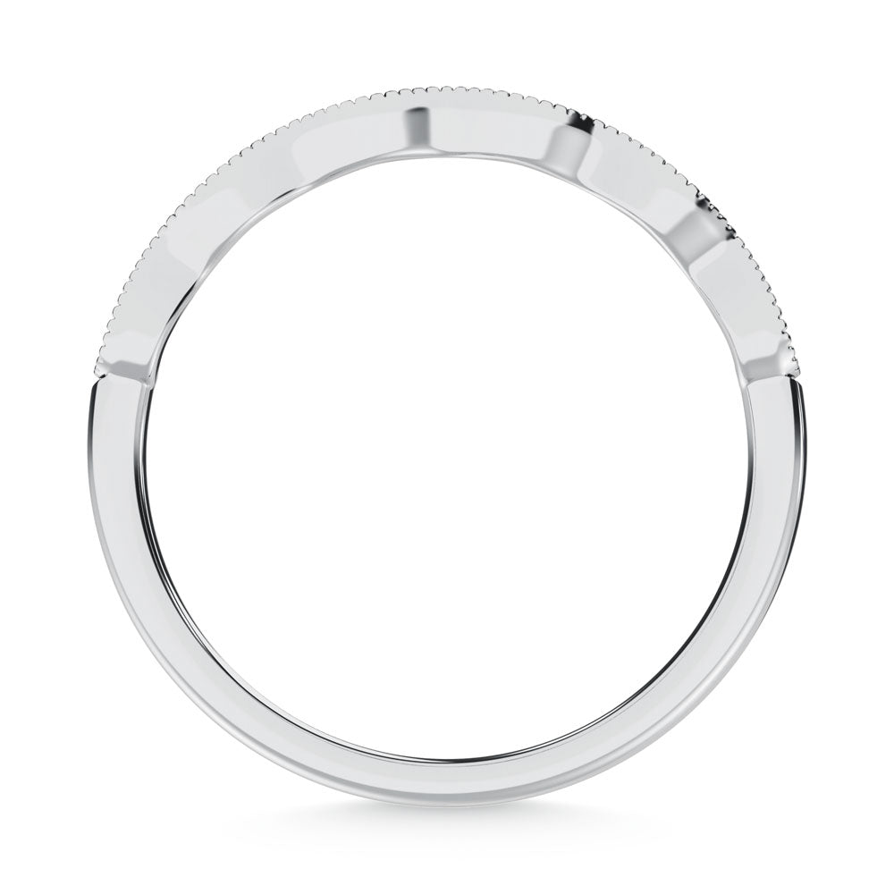 10K White Gold Lab Grown Diamond 1/10 Ct.Tw. Wedding Band