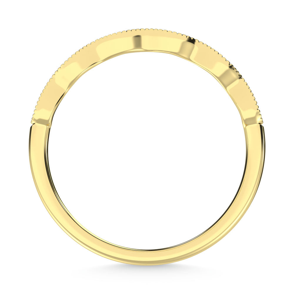 10K Yellow Gold Lab Grown Diamond 1/10 Ct.Tw. Wedding Band