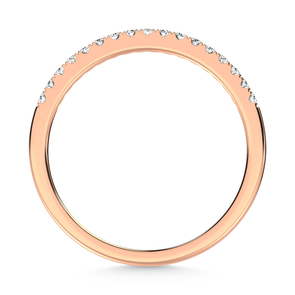 10K Rose Gold Lab Grown Diamond 1/6 Ct.Tw. Wedding Band