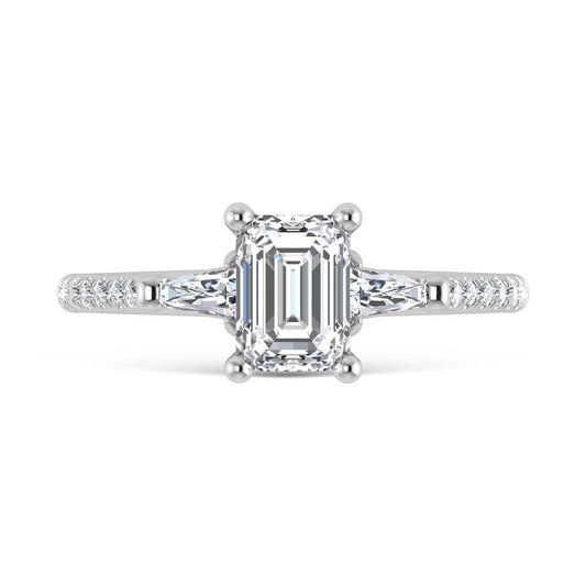 10K White Gold Lab Grown Diamond 1 1/4 Ct.Tw. Engagement Ring