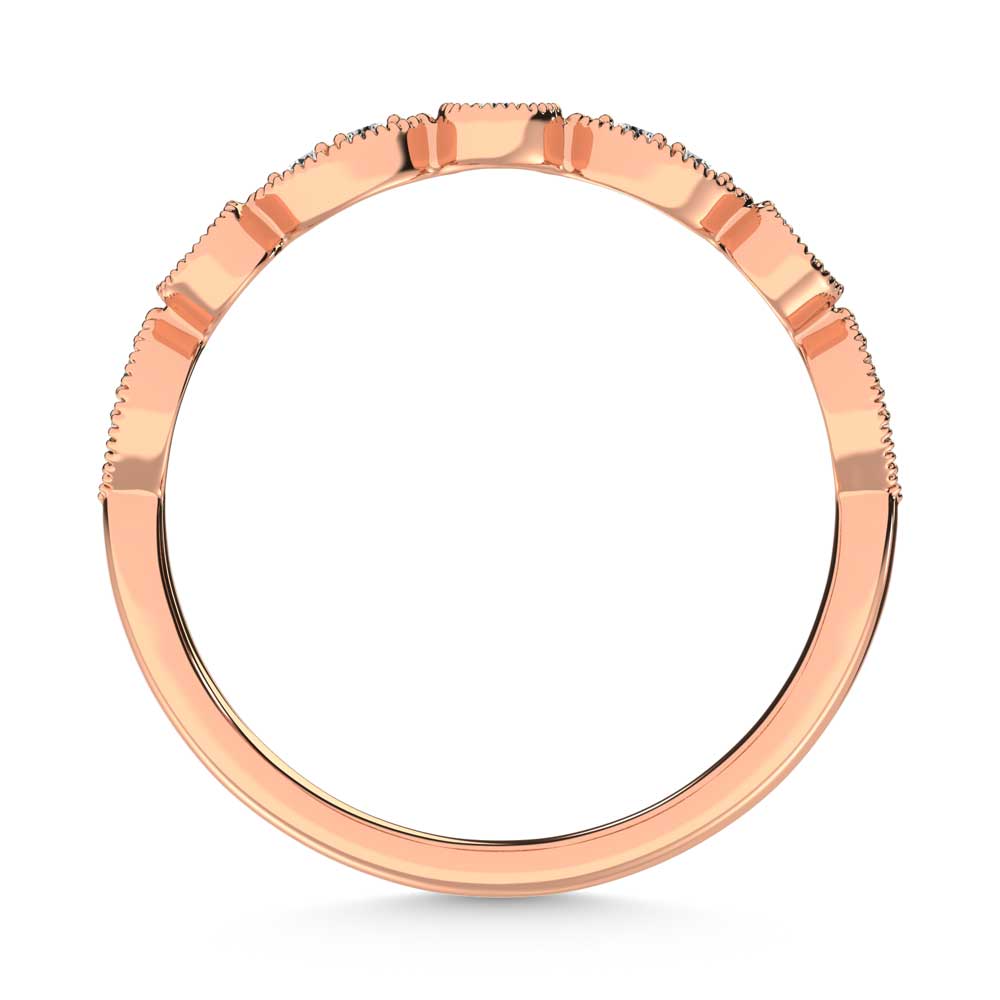 10K Rose Gold Lab Grown Diamond 1/8 Ct.Tw. Stackable Band