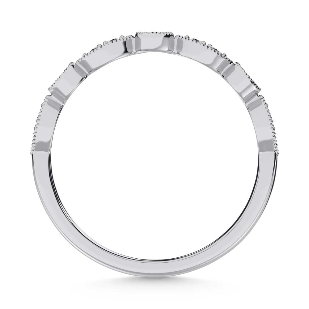 10K White Gold Lab Grown Diamond 1/8 Ct.Tw. Stackable Band