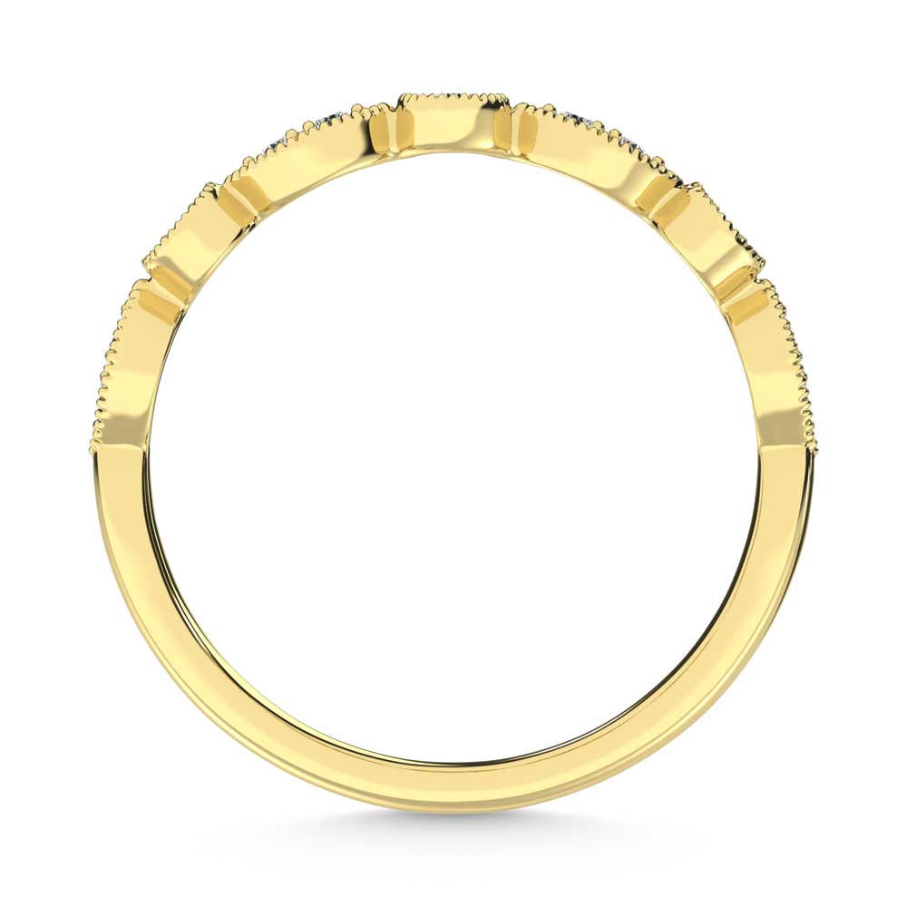 10K Yellow Gold Lab Grown Diamond 1/8 Ct.Tw. Stackable Band