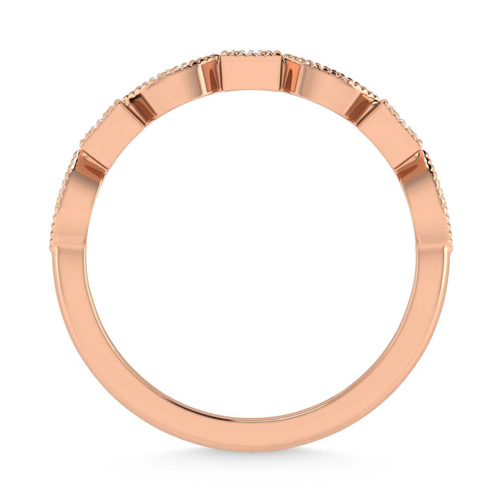 10K Rose Gold Lab Grown Diamond 1/6 Ct.Tw. Stack Band