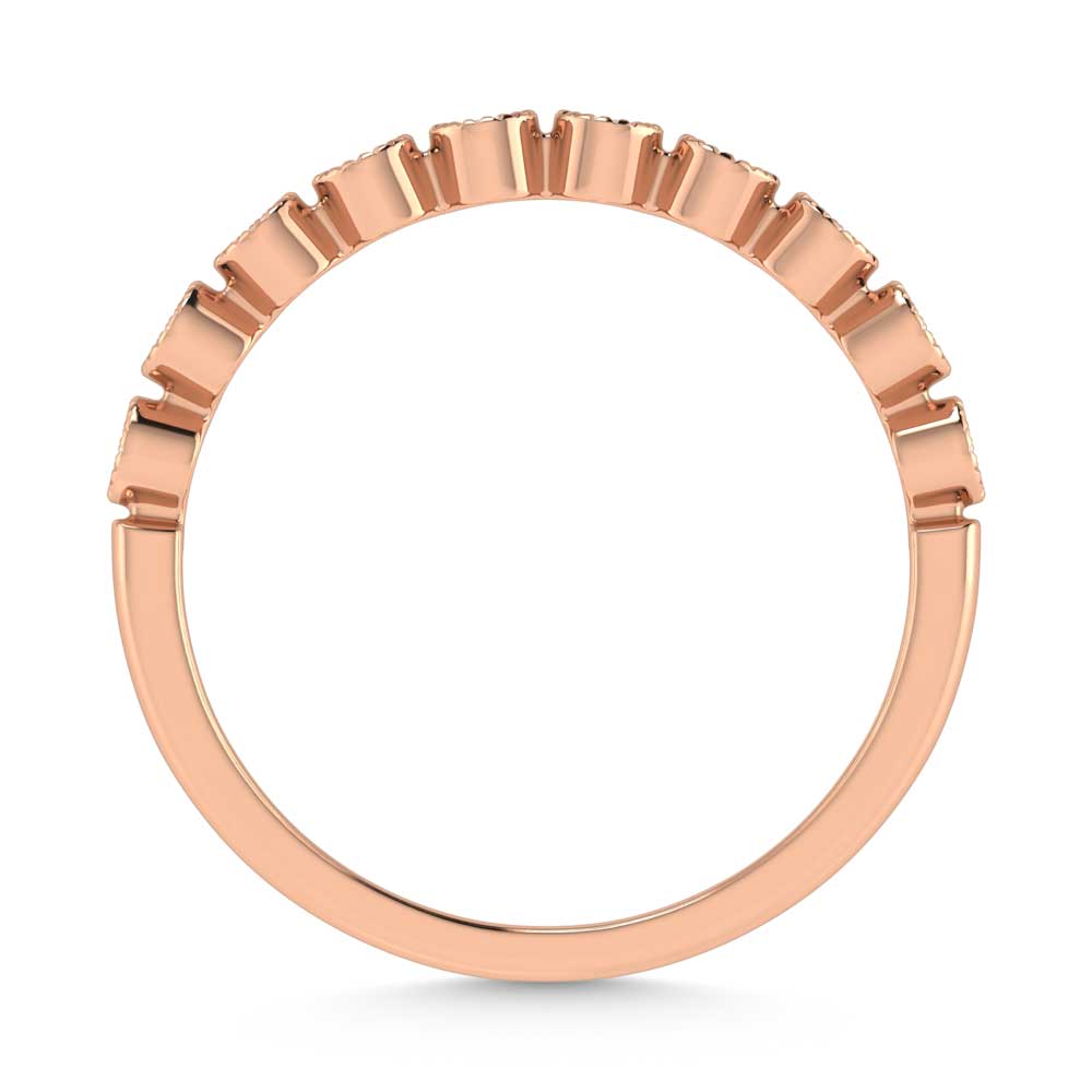 10K Rose Gold Lab Grown Diamond 1/6 Ct.Tw. Stack Band