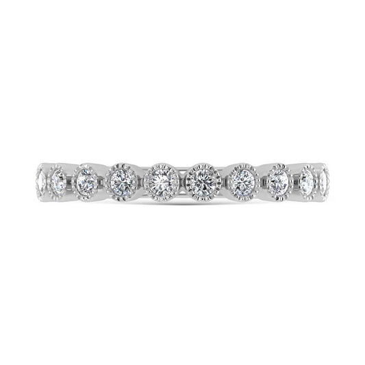10K White Gold Lab Grown Diamond 1/6 Ct.Tw. Stack Band