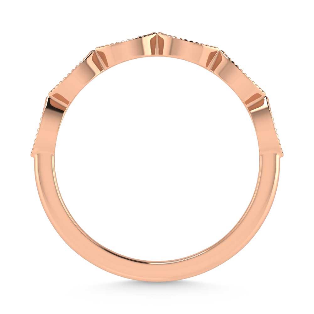 10K Rose Gold Lab Grown Diamond 1/6 Ct.Tw. Stack Band