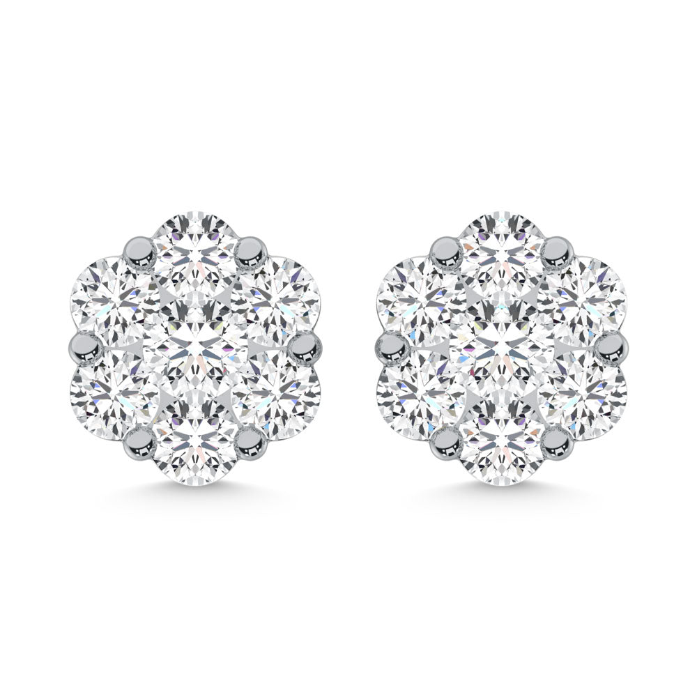 925 Silver Lab Grown Diamond 1 Ct.Tw. Fashion Earrings