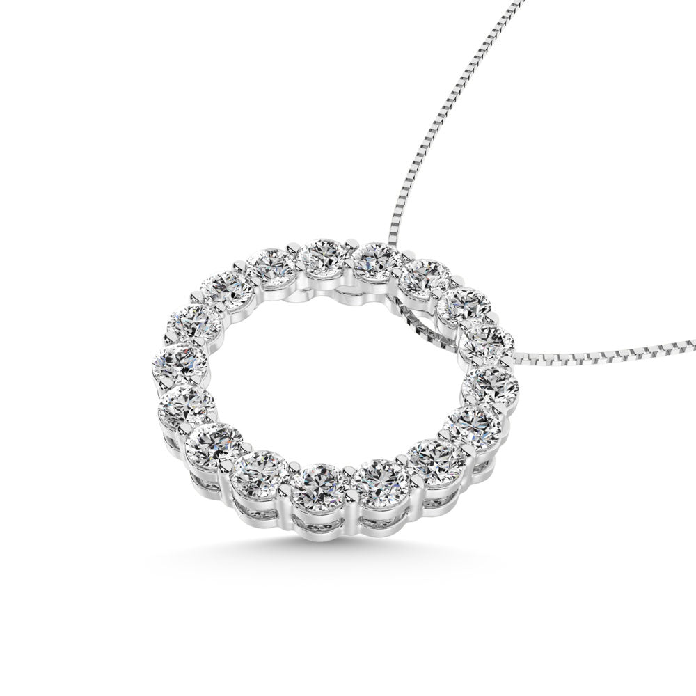 14K White Gold Lab Grown Diamond 1 Ct.Tw. Fashion Pendant