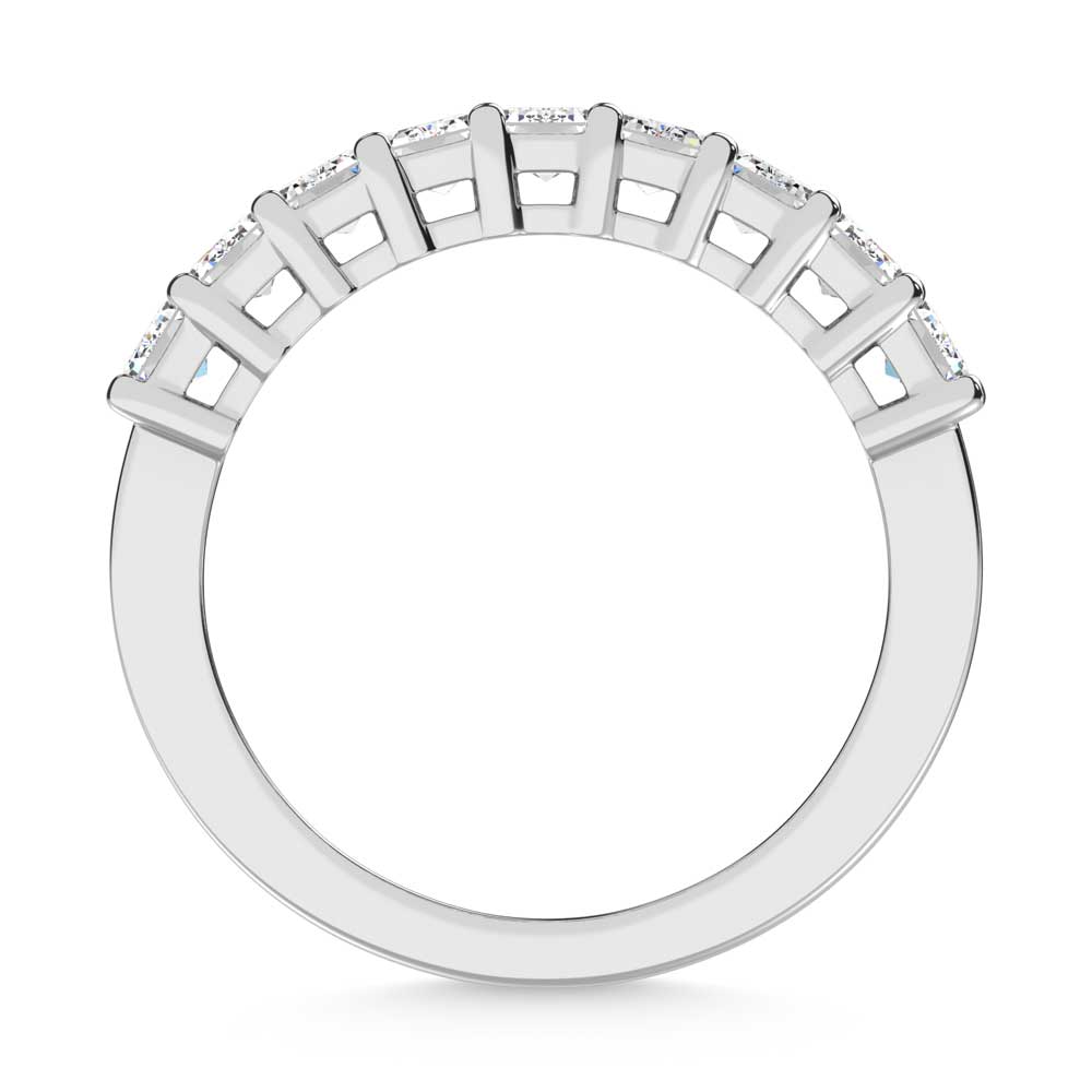 14K White Gold Lab Grown Diamond 2 Ct.Tw. Half Way Emerald Band