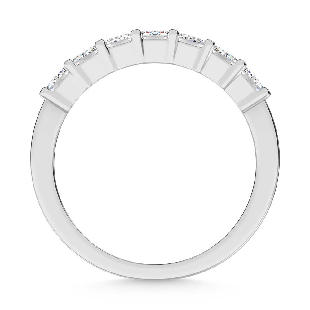 14K White Gold Lab Grown Diamond 1 5/8 Ct.Tw. Half Way Emerald Band