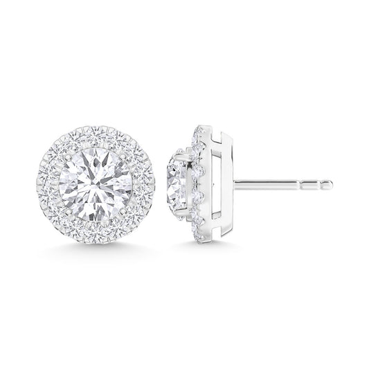 10K White Gold Lab Grown Diamond 1 Ct.Tw Fashion Earrings