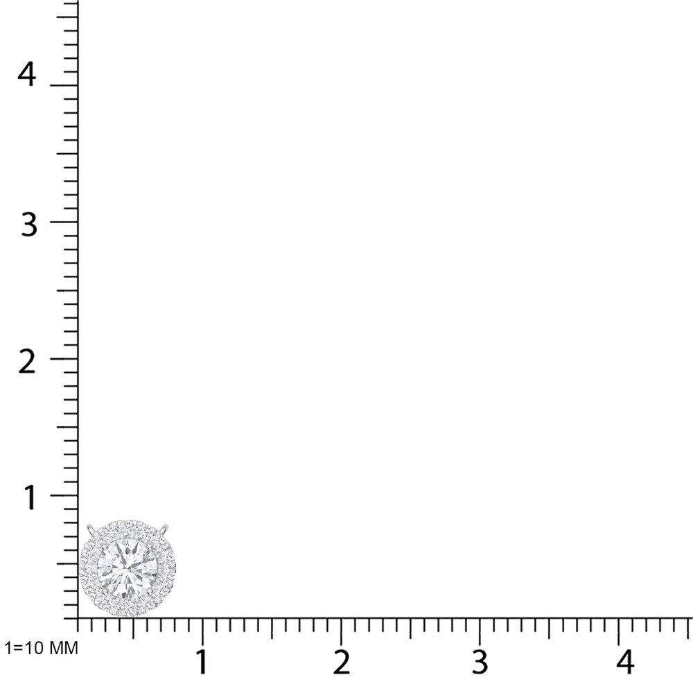 10K White Gold Lab Grown Diamond 1/2 Ct.Tw Fashion Pendant