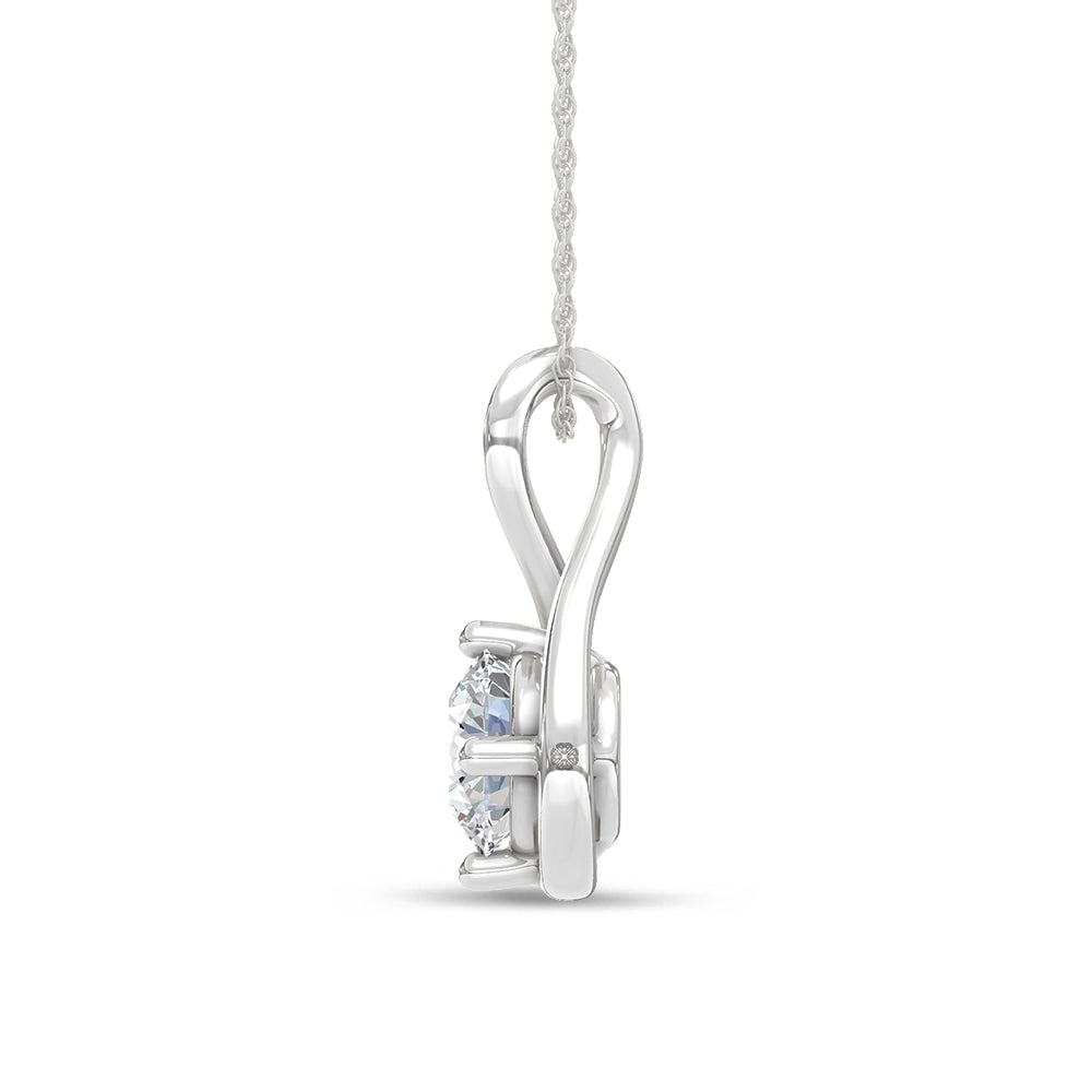 10K White Gold Lab Grown Diamond 1 Ct.Tw. Fashion Pendant