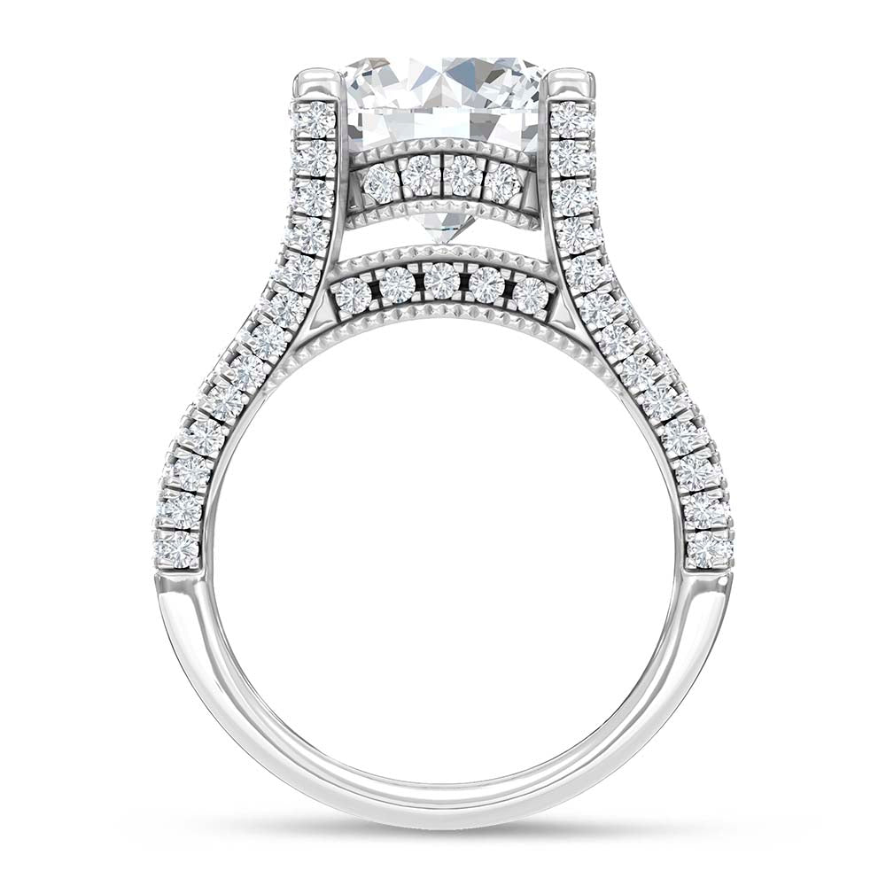 14K White Gold Lab Grown Diamond 6 7/8 Ct.Tw. Engagement Ring (Center 5ct)