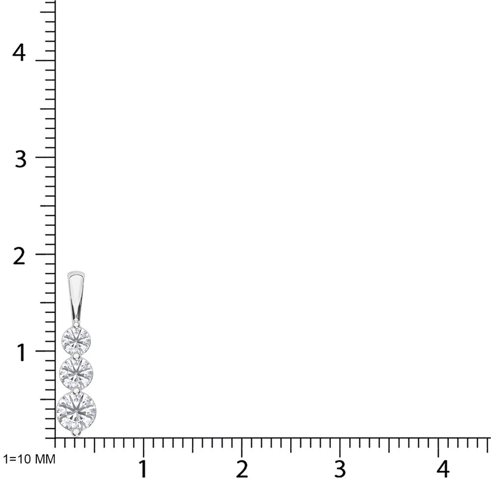 10K White Gold Lab Grown Diamond 1/2 Ct.Tw. Fashion Pendant